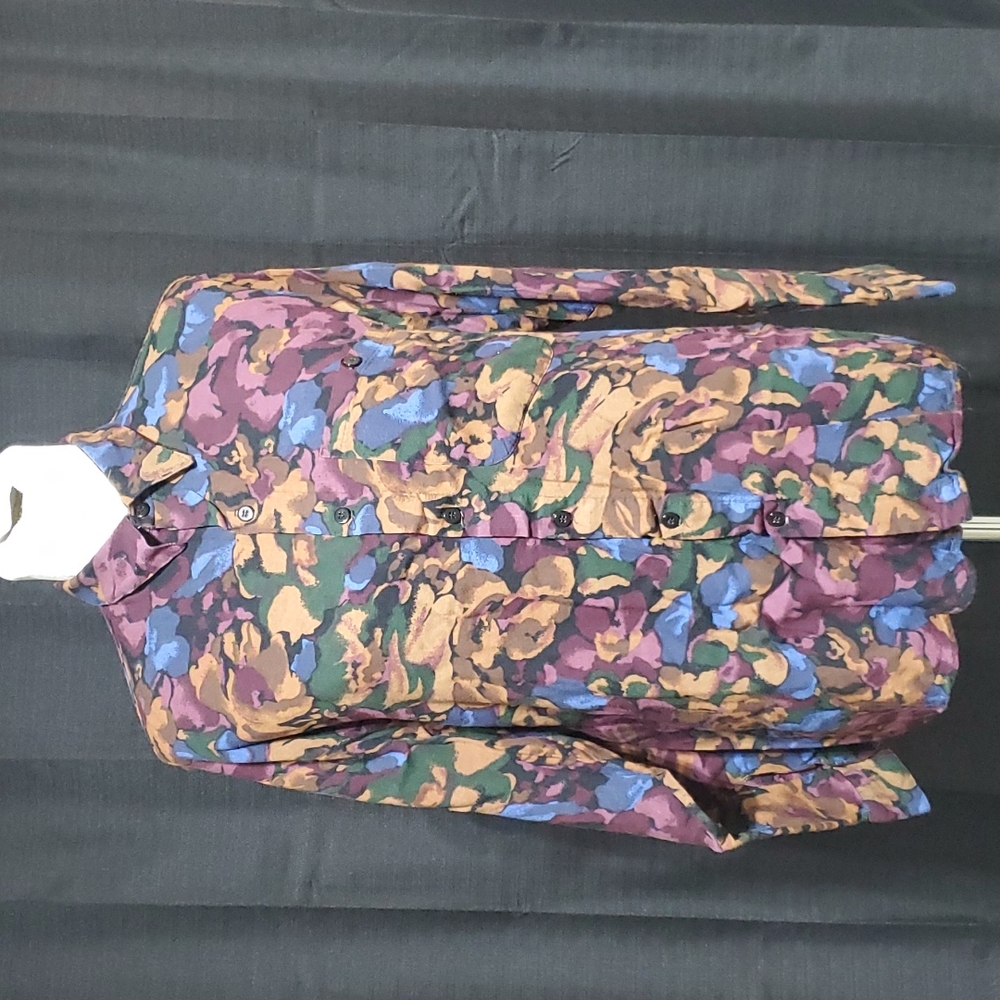 Retro printed button down shirt